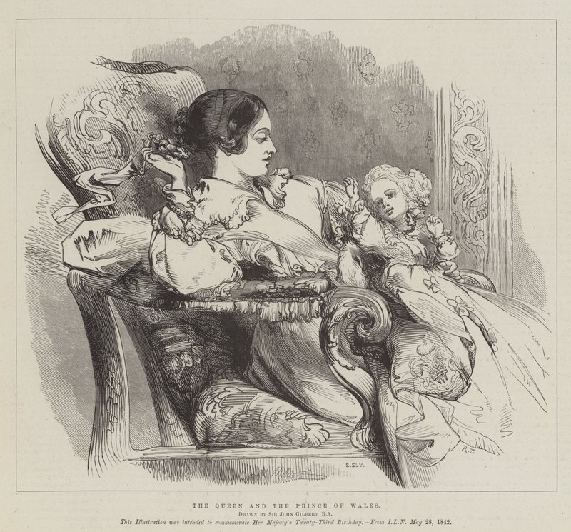 Drottningen och prinsen av Wales av John Gilbert