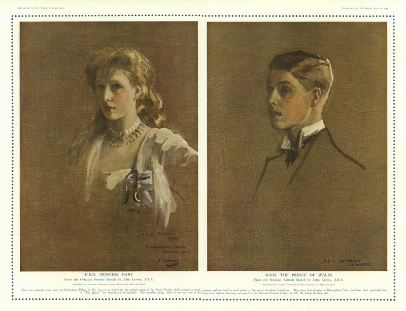 Prinsessan Mary och prinsen av Wales av John Lavery