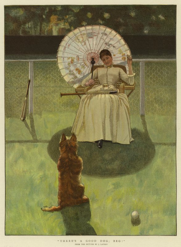 Det finns en bra hund; Tigga! av John Lavery