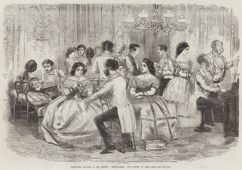 Foxhunters regaling i nuvarande degenererade dagar av John Leech