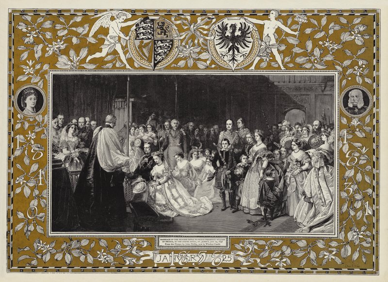 Prinsessan Royal gifter sig med prins Fredrick William av Preussen i Chapel Royal, St James