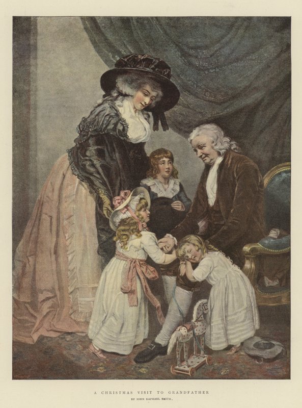 Ett julbesök hos farfar (kromolit) av John Raphael Smith