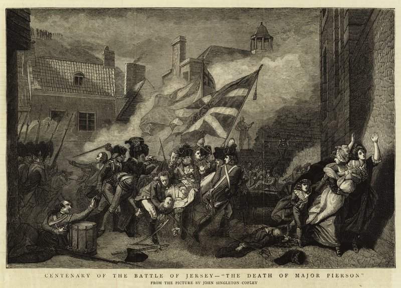 Hundraårsminnet av slaget vid Jersey, Major Peirsons död av John Singleton Copley