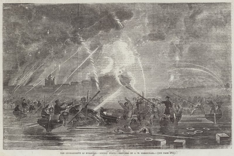 Bombarderingen av Sveaborg, Raketbåtar av John Wilson Carmichael