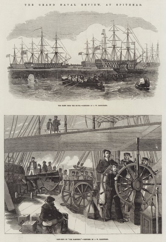 Den stora marinutställningen i Spithead av John Wilson Carmichael