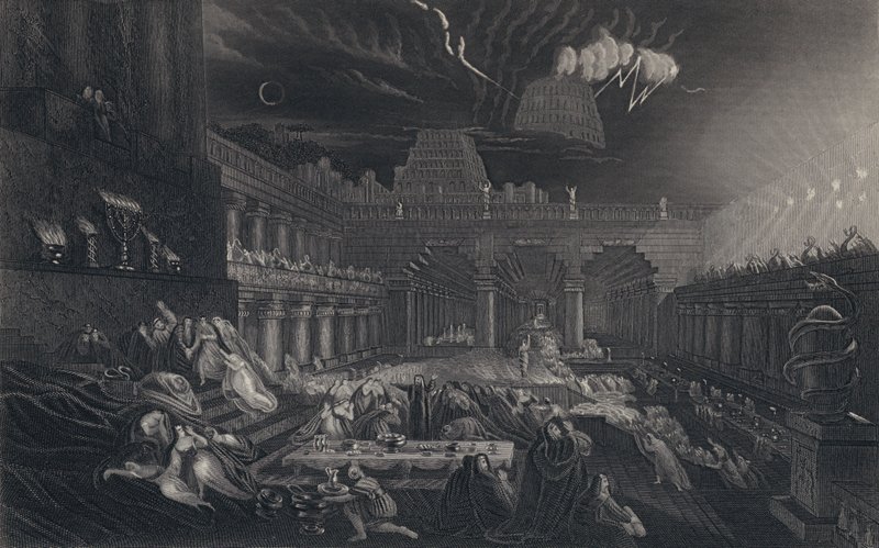 Belshazzars festmåltid av John after Martin