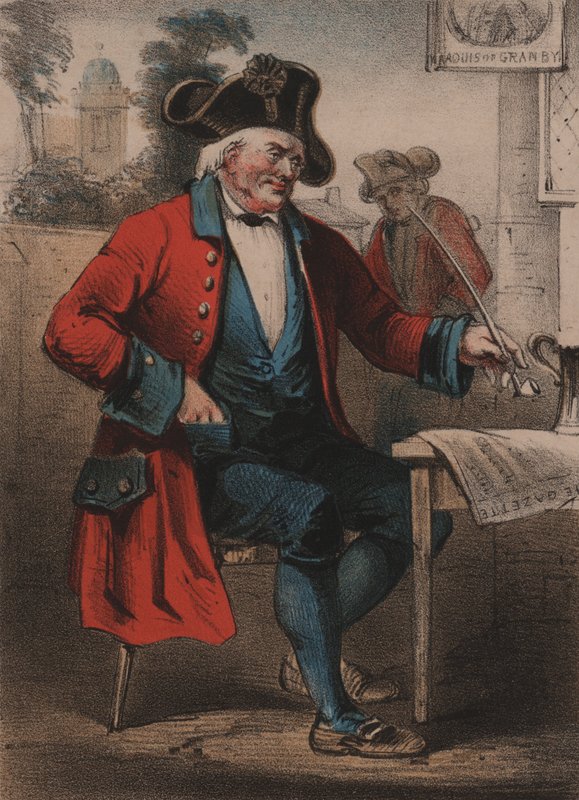 Chelsea Pensioner, The Life of a Soldier (litho i färg) av John (after) Brandard