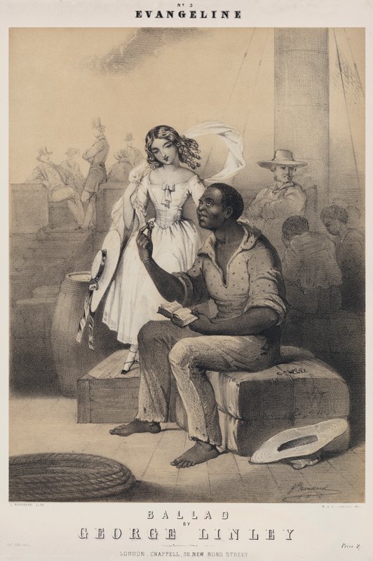 Evangeline, ballad av George Linley (litho) av John (after) Brandard