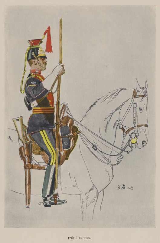 12th Lancers (färg litho) av John (after) Charlton