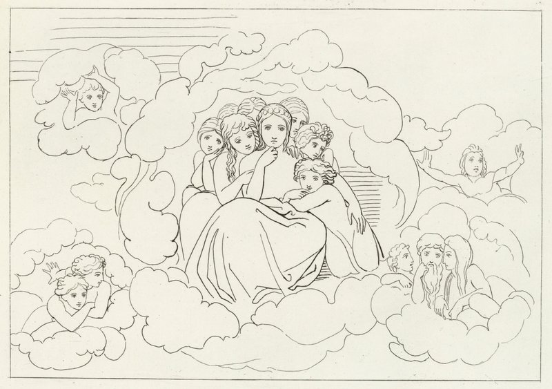 Celestial Meteors, Paradise, Canto 30 (gravyr) av John (after) Flaxman