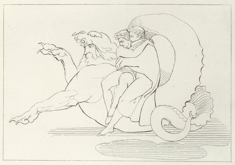 Gerion, Inferno, Canto 17 (gravyr) av John (after) Flaxman