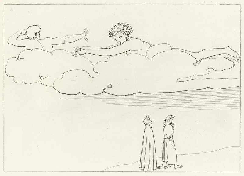 Rening från avund, skärselden, Canto 13 (gravyr) av John (after) Flaxman