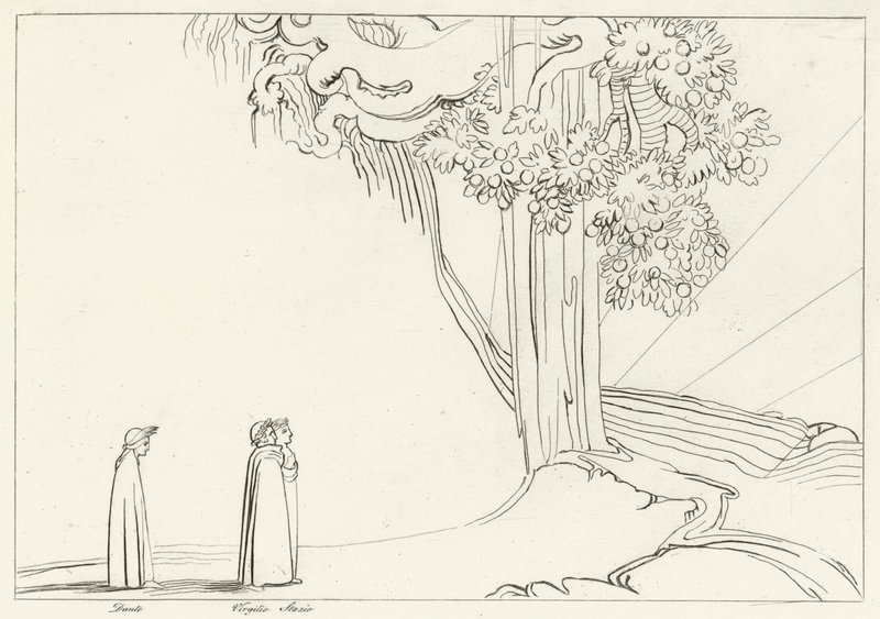 Omständighetens region, skärselden, Canto 22 (gravyr) av John (after) Flaxman