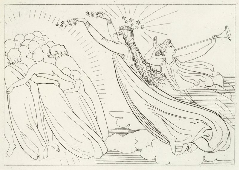 The Active Good, Paradise, Canto 6 (gravyr) av John (after) Flaxman