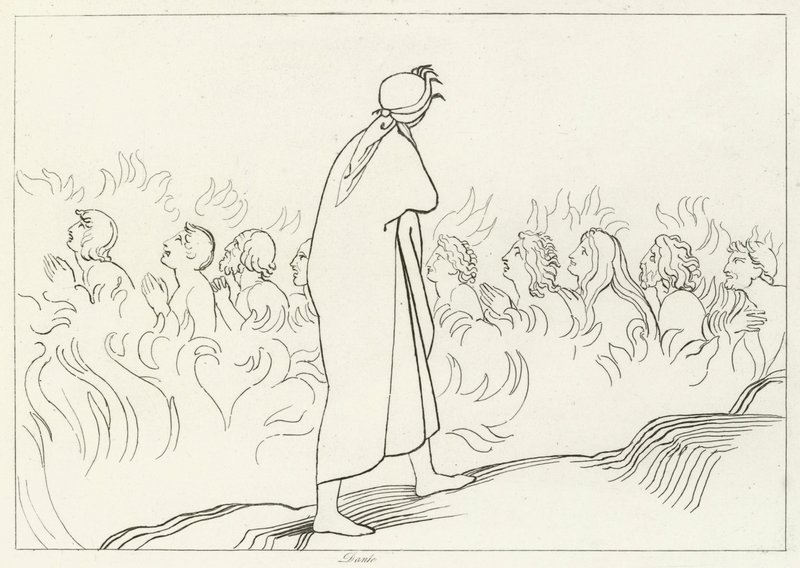 The Carnal, Purgatory, Canto 25 (gravyr) av John (after) Flaxman