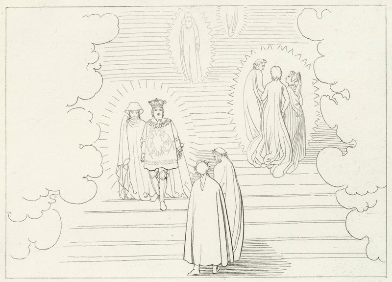 The Celestial Steps, Paradise, Canto 21 (gravyr) av John (after) Flaxman