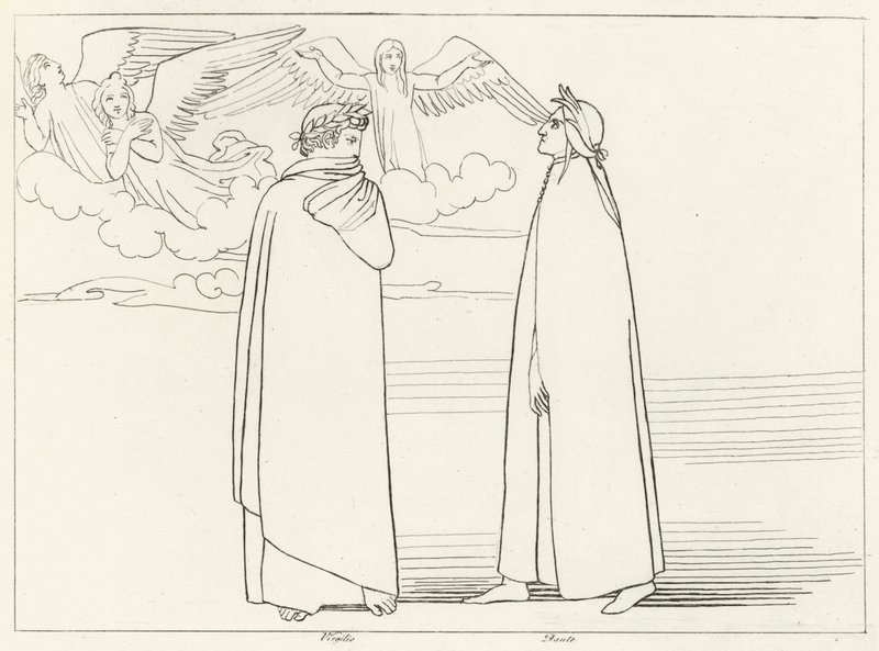 Kören, skärselden, Canto 17 (gravyr) av John (after) Flaxman