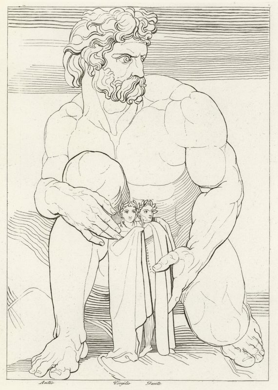 Jättarna, Inferno, Canto 31 (gravyr) av John (after) Flaxman