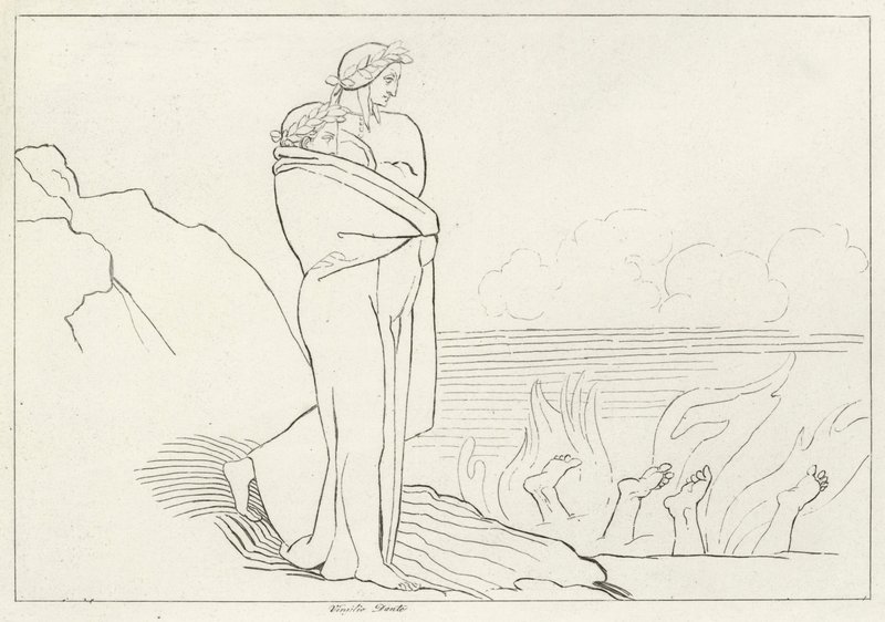 Simonybukten, Inferno, Canto 19 (gravyr) av John (after) Flaxman