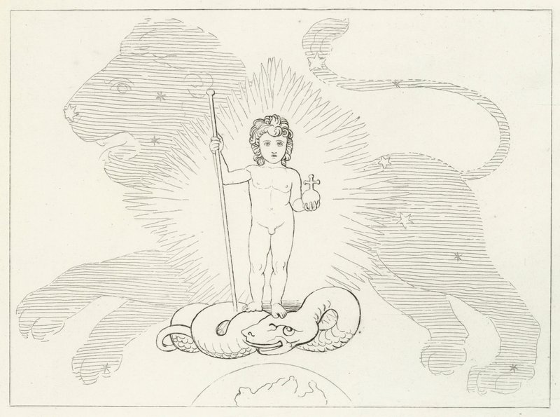 The Infant Saviour, Paradise, Canto 16 (gravyr) av John (after) Flaxman