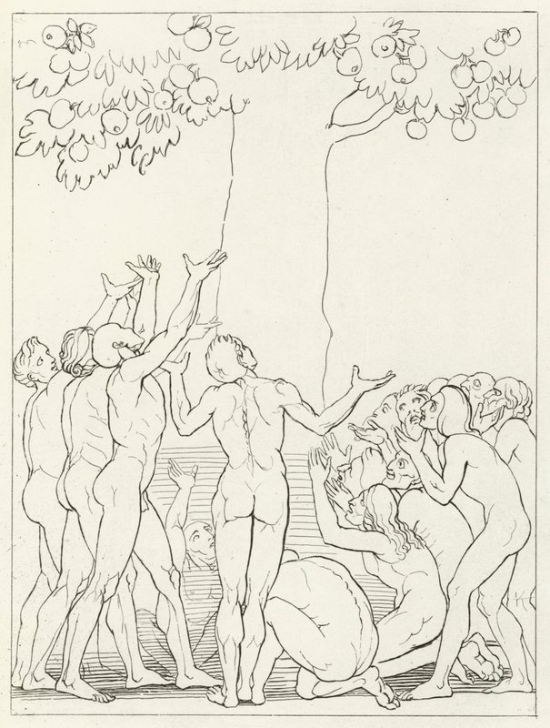 The Intempate, Purgatory, Canto 24 (gravyr) av John (after) Flaxman