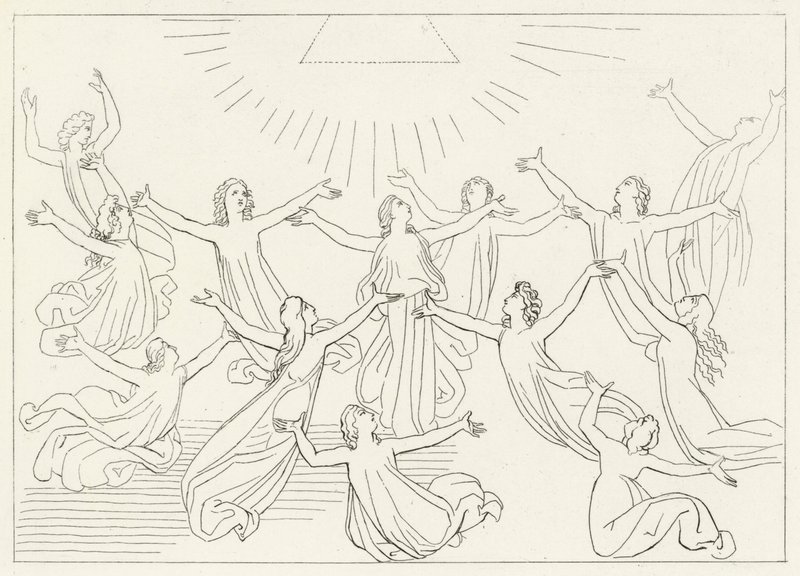 Den nionde sfären, Paradiset, Canto 27 (gravyr) av John (after) Flaxman