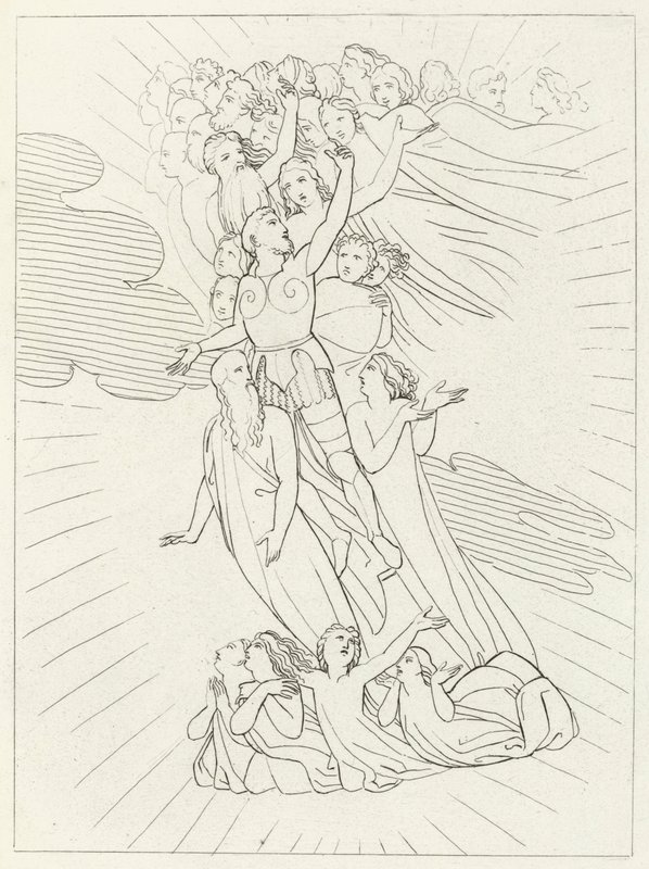 The Planet Jupiter, Paradise, Canto 18 (gravyr) av John (after) Flaxman