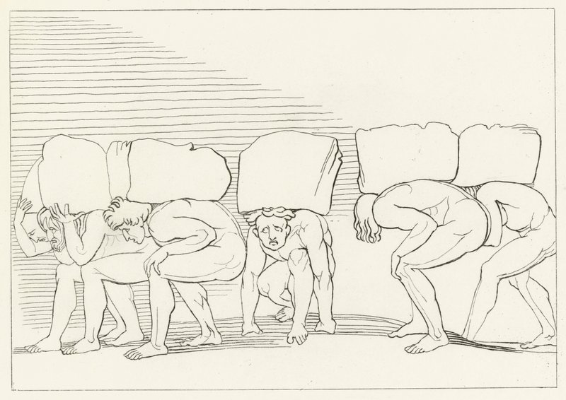 The Proud, Purgatory, Canto 11 (gravyr) av John (after) Flaxman