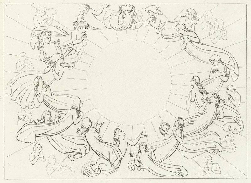 The Sun, Paradise, Canto 12 (gravyr) av John (after) Flaxman