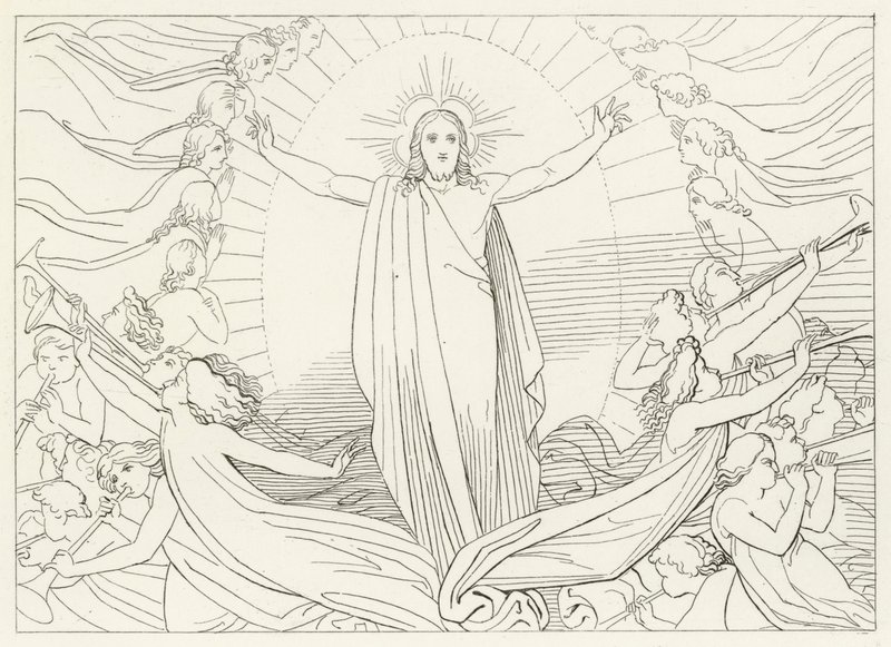 Kristi triumf, Paradiset, Canto 23 (gravyr) av John (after) Flaxman