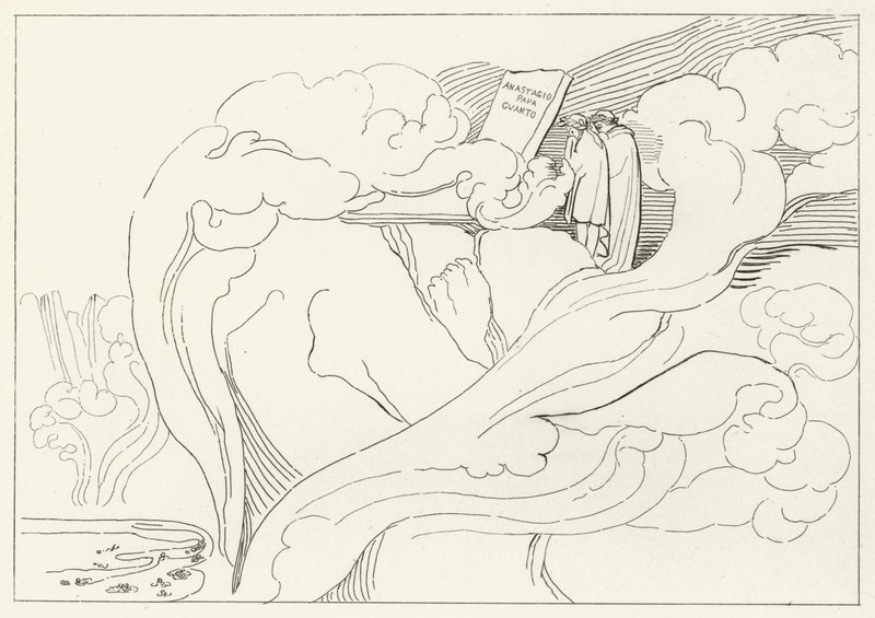Anastasius grav, Inferno, Canto 11 (gravyr) av John (after) Flaxman