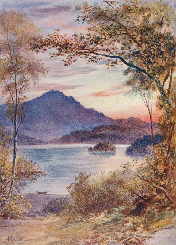 Ben Venue och Trossachs (färglitografi) av John (after) MacWhirter