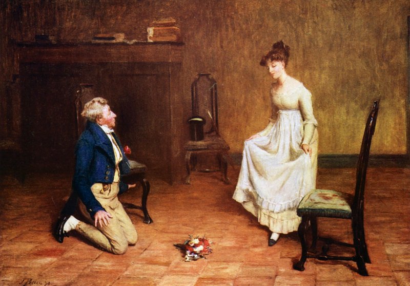 Avvisade adresser (färglitografi) av John (after) Pettie
