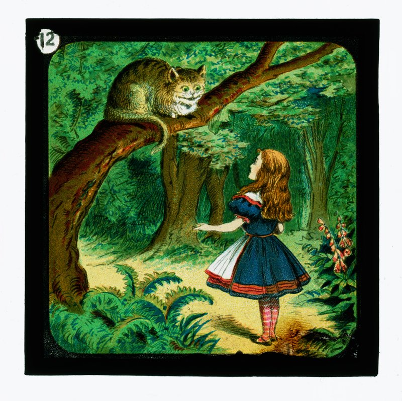 Alice i Underlandet, färgglada lyktor (lanternruta) av John (after) Tenniel