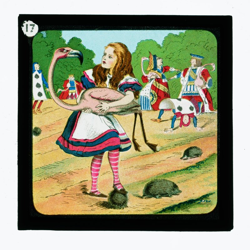 Alice i Underlandet, färgglada lyktor (lanternruta) av John (after) Tenniel