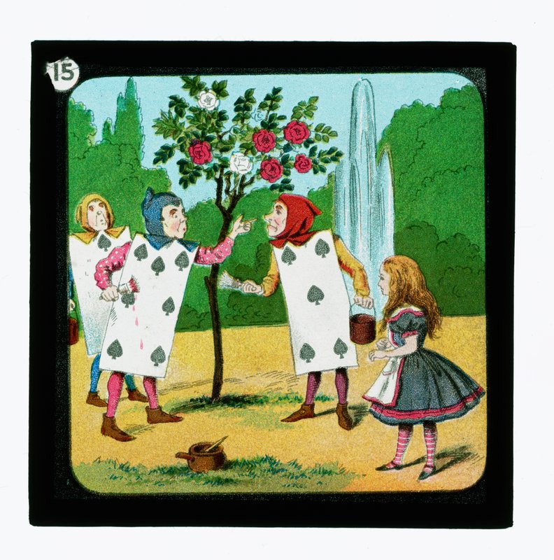 Alice i Underlandet, färgglada lyktor (lanternruta) av John (after) Tenniel