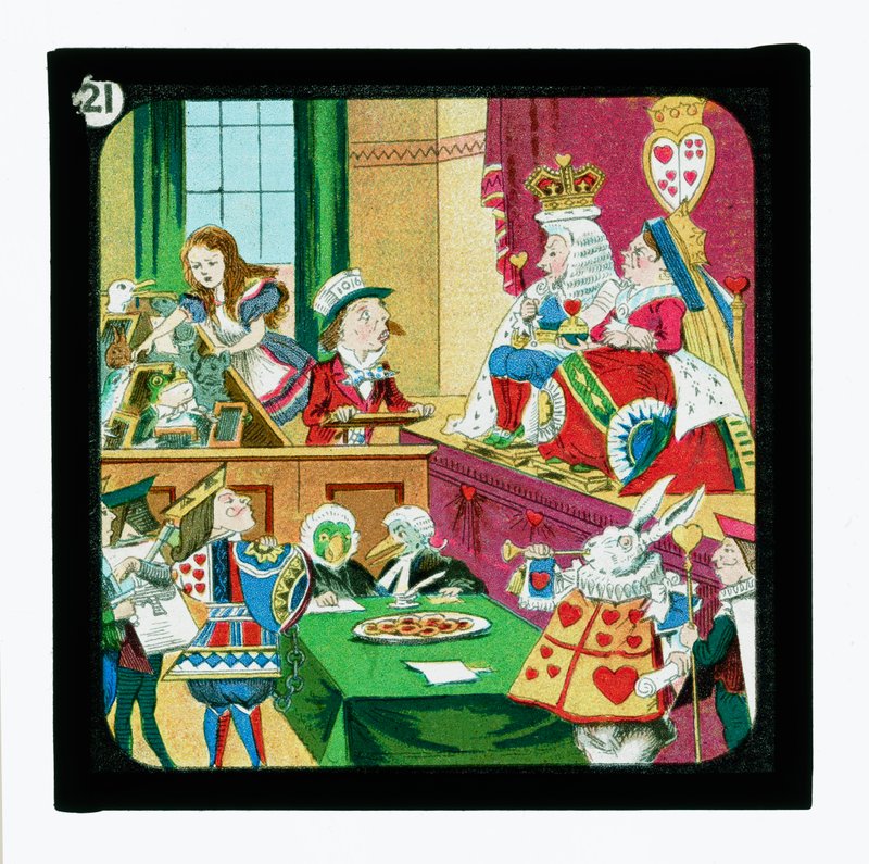Alice i Underlandet, färgglada lyktor (lanternruta) av John (after) Tenniel