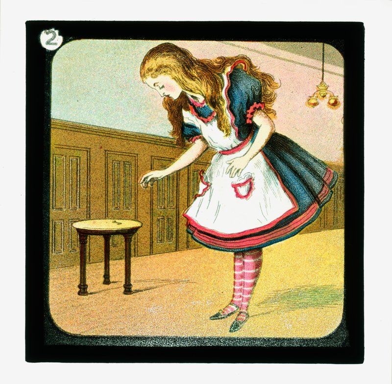 Alice i Underlandet, färgglada lyktor (lanternruta) av John (after) Tenniel