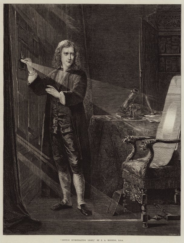 Newton undersöker ljus av John Adam P. Houston