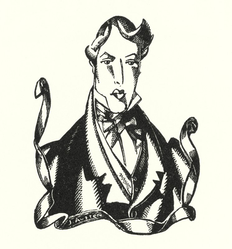 Finis-illustration för Don Juan av Lord Byron (litho) av John Austen