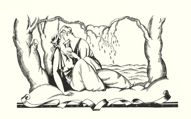 Illustration för Don Juan av Lord Byron (litho) av John Austen