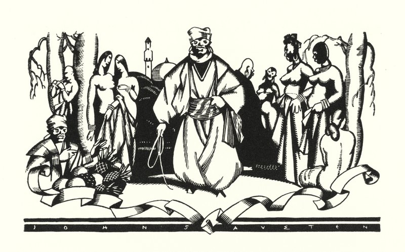 Illustration för Don Juan av Lord Byron (litho) av John Austen