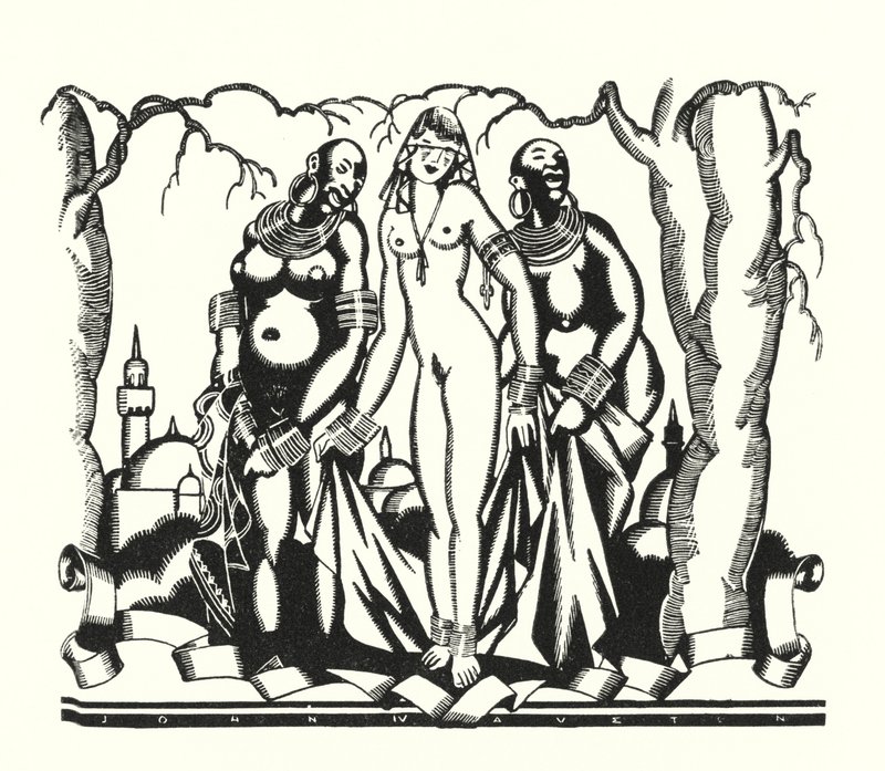 Illustration för Don Juan av Lord Byron (litho) av John Austen