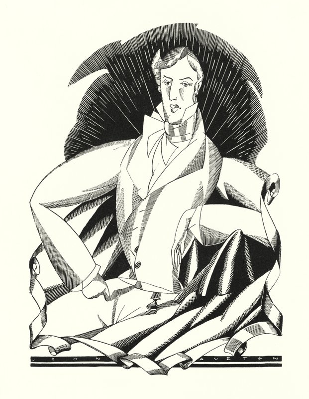 Illustration för Don Juan av Lord Byron (litho) av John Austen