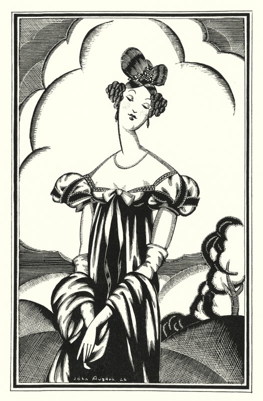 Illustration för Don Juan av Lord Byron: Aurora Raby, en ung stjärna (litho) av John Austen
