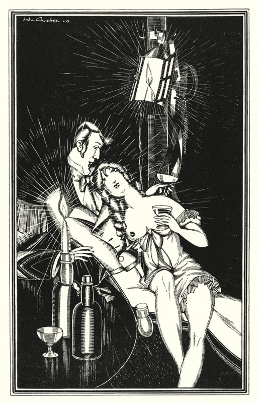 Illustration för Don Juan av Lord Byron: Men Juan var ganska "A Broth of a Boy" (litho) av John Austen