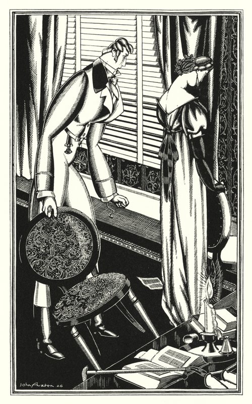 Illustration för Don Juan av Lord Byron: Don Jose och hans dam bråkade, varför? (litho) av John Austen