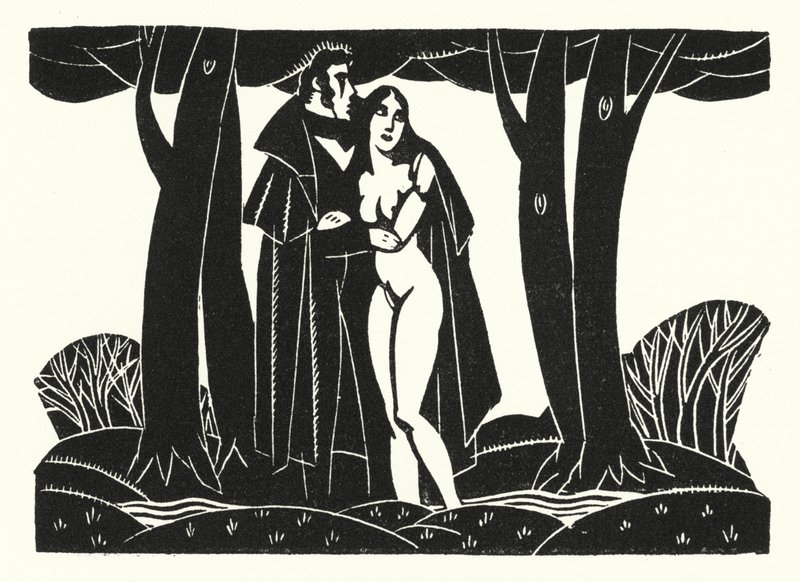 Illustration för Madame Bovary av Gustave Flaubert (litho) av John Austen