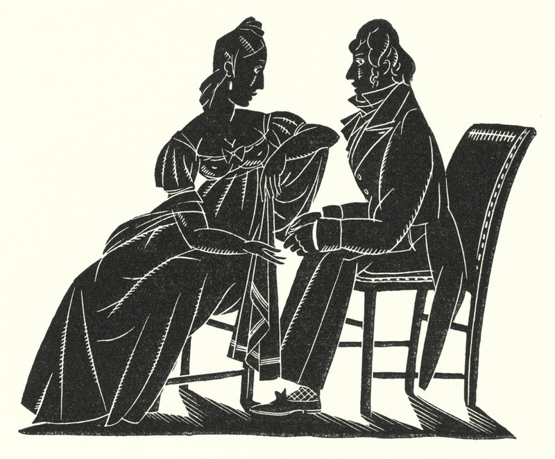Illustration för Madame Bovary av Gustave Flaubert (litho) av John Austen