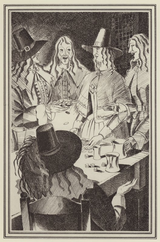 Illustration för Moll Flanders av Daniel Defoe (litho) av John Austen